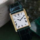 Piaget Vintage Tank Guilloche Dial 18k Yellow Gold