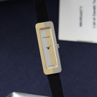 Movado 1970s Mirror Dial Two-Tone Rectangle White & Yellow Gold Box Papers Tag