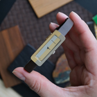 Movado 1970s Mirror Dial Two-Tone Rectangle White & Yellow Gold Box Papers Tag