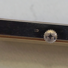 Movado 1970s Mirror Dial Two-Tone Rectangle White & Yellow Gold Box Papers Tag