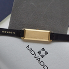 Movado 1970s Mirror Dial Two-Tone Rectangle White & Yellow Gold Box Papers Tag