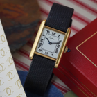 Cartier 1970s Small Tank Must Gold-Plated 20 Microns 20mm Manual Wind