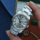 Rolex Oyster Perpetual Date 115210 Engine-Turned  Steel