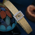 Piaget Ladies Tiny Diamond Yellow Gold Bracelet Watch 1970s