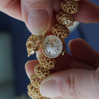 Rolex 1970s Concealed Ladies 14k Gold Cocktail Bracelet Watch