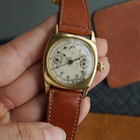 Movado 1920s Single Button Chronograph 18k Yellow Gold