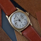 Movado 1920s Single Button Chronograph 18k Yellow Gold