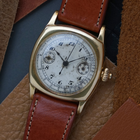 Movado 1920s Single Button Chronograph 18k Yellow Gold