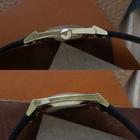 Hamilton 1940s Piping Rock Black Enamel 14k Yellow Gold