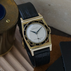 Hamilton 1940s Piping Rock Black Enamel 14k Yellow Gold