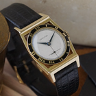 Hamilton 1940s Piping Rock Black Enamel 14k Yellow Gold