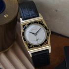 Hamilton 1940s Piping Rock Black Enamel 14k Yellow Gold