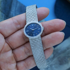 Rolex 1970s Precision 3156 Diamond Oval 18k White Gold Bracelet