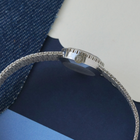 Rolex 1970s Precision 3156 Diamond Oval 18k White Gold Bracelet