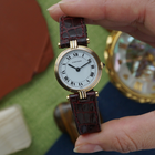 Cartier 1990s Small Vendome Trinity 18k Trigold Yellow White Rose Gold 25mm Quartz