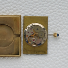 Cartier 1970s Jumbo Stepped Tank Brown Dial London Ref. 471 Gold-Plated 28mm