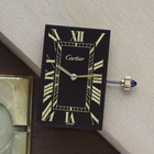 Cartier 1970s Jumbo Stepped Tank Brown Dial London Ref. 471 Gold-Plated 28mm