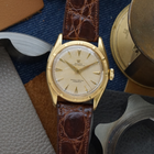 Rolex 1952-53 Oyster Perpetual Bubbleback 6085 Automatic 18k Yellow Gold