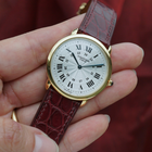 Cartier 1990s Ronde Louis CPCP Paris Mécanique W1527951 Yellow Gold 32mm