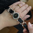 Piaget 1970s Onyx Diamond 9802D Belt Buckle 18k White Gold