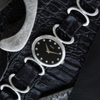 Piaget 1970s Onyx Diamond 9802D Belt Buckle 18k White Gold