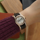 Girard Perregaux 1990s Lady Chronograph 8046 Diamond & Mother of Pearl Pink Gold Factory Service