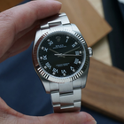 Rolex Oyster Perpetual 116034 Black Diamond Dial 36mm 2009 Automatic