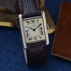Cartier 1980s Ladies Must Tank Vermeil 21mm Manual Wind