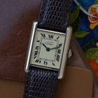 Cartier 1980s Ladies Must Tank Vermeil 21mm Manual Wind