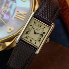 Cartier 1980s Ladies Must Tank Vermeil 21mm Manual Wind