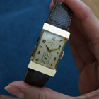 Lord Elgin 1954 Art-Deco Tank Inspired Ref. 4528 14k Yellow Gold Manual