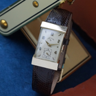 Lord Elgin 1954 Art-Deco Tank Inspired Ref. 4528 14k Yellow Gold Manual