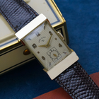 Lord Elgin 1954 Art-Deco Tank Inspired Ref. 4528 14k Yellow Gold Manual