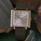 Longines 1970s Oversized Greek Key Bezel 14k Yellow Gold Manual Wind
