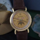 Jaeger LeCoultre Vintage Triple Date Moonphase 18k Yellow Gold