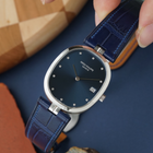 Rare Patek Philippe Ellipse 3930A Stainless Steel Blue Diamond Dial Watch