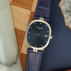 Rare Patek Philippe Ellipse 3930A Stainless Steel Blue Diamond Dial Watch