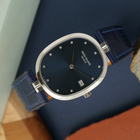 Rare Patek Philippe Ellipse 3930A Stainless Steel Blue Diamond Dial Watch