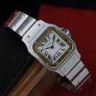 Cartier Santos Galbee Small Two Tone Quartz Watch Steel Gold 2009 Papers
