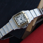Cartier Santos Galbee Small Two Tone Quartz Watch Steel Gold 2009 Papers