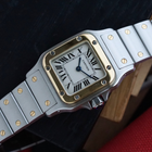 Cartier Santos Galbee Small Two Tone Quartz Watch Steel Gold 2009 Papers