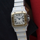 Cartier Santos Galbee Small Two Tone Quartz Watch Steel Gold 2009 Papers