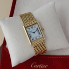 Cartier Tank 18K Yellow Gold 88105 Beads of Rice Bracelet 1990s