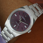 Rolex Oyster Perpetual Red Grape 114300 Stainless Steel 39mm Card 2016