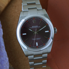 Rolex Oyster Perpetual Red Grape 114300 Stainless Steel 39mm Card 2016