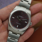 Rolex Oyster Perpetual Red Grape 114300 Stainless Steel 39mm Card 2016