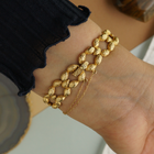 Vintage Rolex 14k Yellow Gold Nugget Bracelet