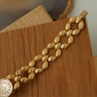 Vintage Rolex 14K Gold Bracelet Watch Nugget Link Manual Wind 1970s