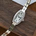 Cartier Lanieres Tonneau Diamond White Gold Bracelet