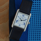 Cartier Tank Sterling Silver Date Manual Wind 2000s